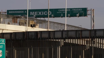 International border crossing into Mexico.