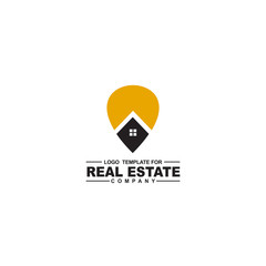 Real estate home logo design vector template