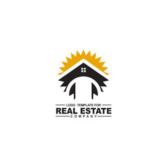 Obraz premium Real estate home logo design vector template