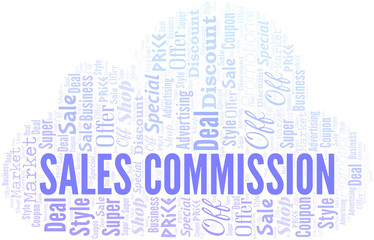 Sales Commission Word Cloud. Wordcloud Made With Text.
