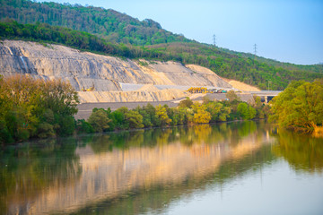 Fototapeta premium Landscape near Mures river , Romania