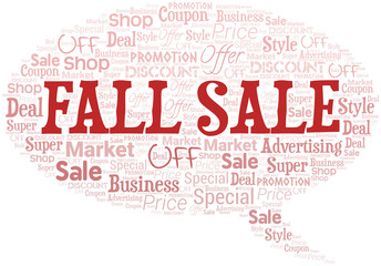 Fall Sale Word Cloud. Wordcloud Made With Text.