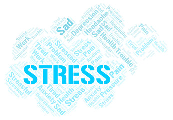 Obraz premium Stress word cloud.