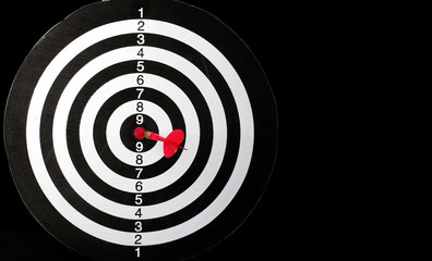 Darts target and darts arrows hit the target