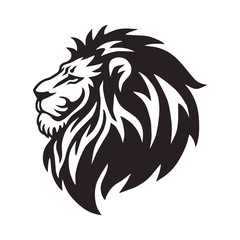 Wild Lion Head Logo Vector Icon Design Cartoon