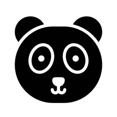 Panda face vector, Chinese lunar new year solid icon