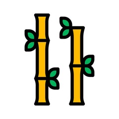 Bamboo vector, Chinese lunar new year filled icon