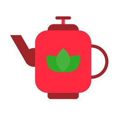 Tea pot vector, Chinese lunar new year flat icon