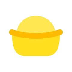 Chinese gold ingot vector, Chinese lunar new year flat icon