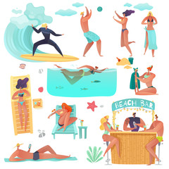 Summer beach people holidays