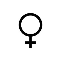 Female sex, gender vector icon symbol. 
