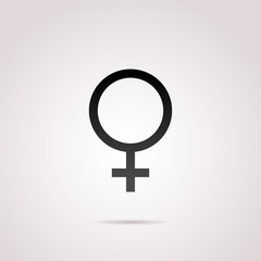 Female sex, gender vector icon symbol. 