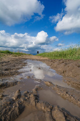 Feldweg in der Eifel - Landschaftsaufnahme