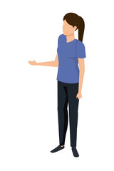 cute young woman avatar character