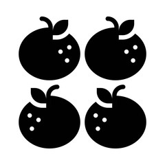 Orange vector, Chinese lunar new year line style icon