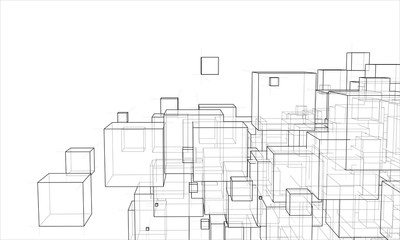 Vector abstract boxes background