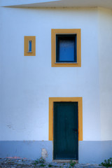 Façade de maison traditionnelle à Belmonte, Portugal