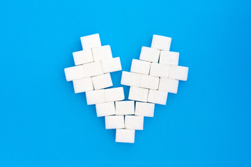 cubes of sugar shape of a heart