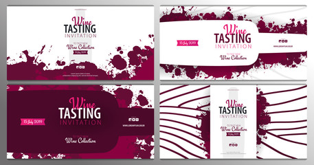 Wine tasting. Template for promotions or presentations of wine events.