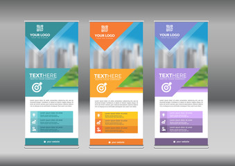 Business Roll Up. Standee Design. Banner Template. Presentation and Brochure Flyer.