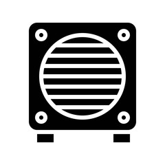 Exhaust fan vector illustration, Isolated solid style icon