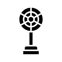 Obraz premium Stand fan vector illustration, Isolated solid style icon