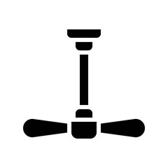 Ceiling fan vector illustration, Isolated solid style icon