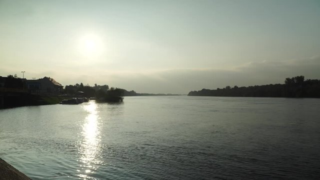 River Sava in Brcko district, Bosnia and Herzegovina. River Sava in natural border