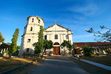 Fototapeta na wymiar old Catholic church of the Spanish era on the island of Cebu -Our Lady of Immaculate Concepcion Church. Oslob City, Cebu Philippines 