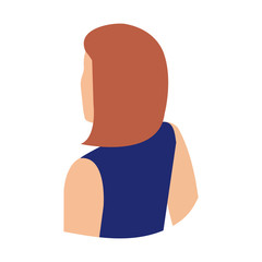 cute young woman back character