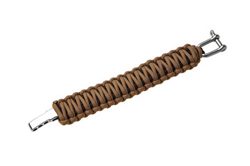 paracord bracelet isolated on white back