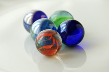 glass balls isolated on white background