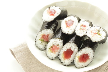 Japanese food, Tuna fish sushi roll