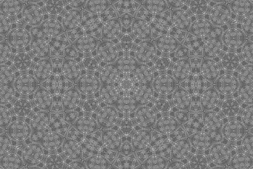 Fototapeta premium Seamless pattern of mandala in black and white color. Beautiful seamless pattern of monochrome mandala texture. For design backgrounds.