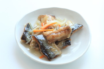 Japanese food, vinegar marinated Pacific saury