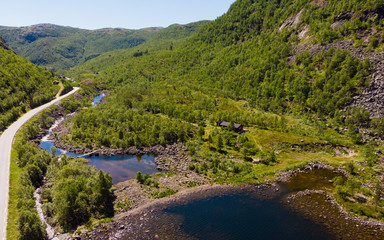 Fototapeta na wymiar Landscape of Hallingskarvet Park, Norway