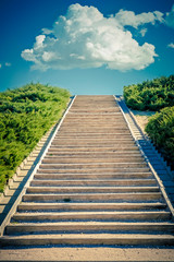 Fototapeta na wymiar concept of stairway to success