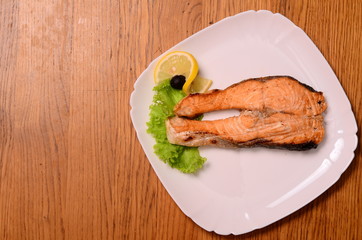 Fried king mackerel fish.