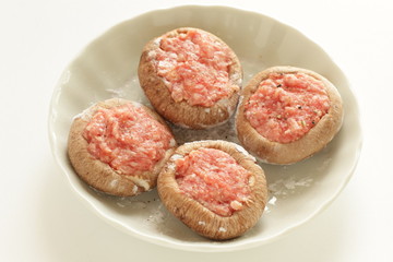 Chinese food, mince pork stuffed pork ingredient