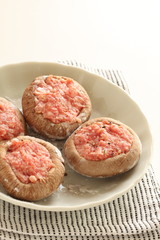 Chinese food, mince pork stuffed pork ingredient