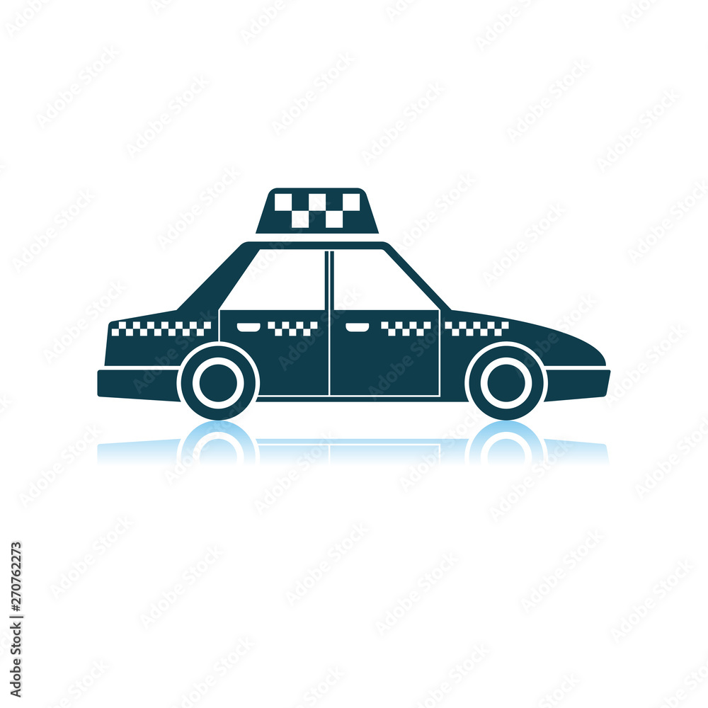 Poster taxi car icon