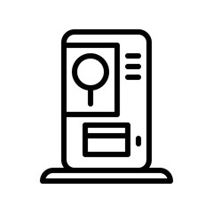 Fototapeta premium Lollipop vending machine vector illustration, Isolated line stye icon