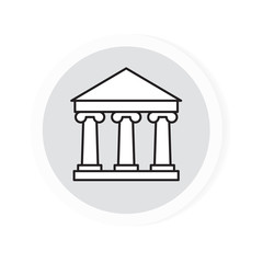 bank building icon icon- vector illustration