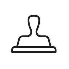 black stamp icon- vector illustration