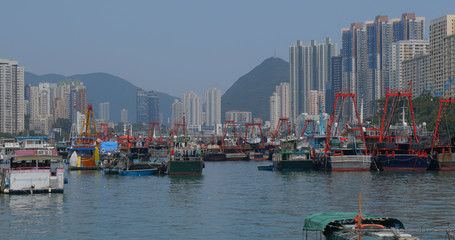 Hong Kong fishing harbor port