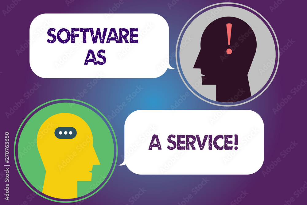 Poster handwriting text software as a service. concept meaning mobile apps and technologies assistance supp