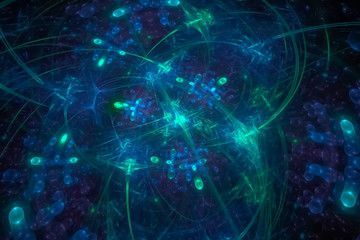 abstract digital fractal fantasy design