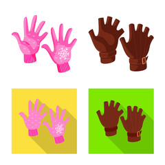 Vector illustration of silhouette and safety icon. Set of silhouette and comfort vector icon for stock.