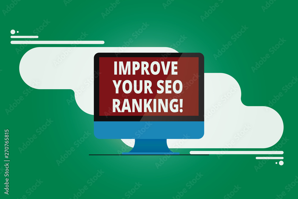 Aufkleber writing note showing improve your seo ranking. business photo showcasing get better improve in searc