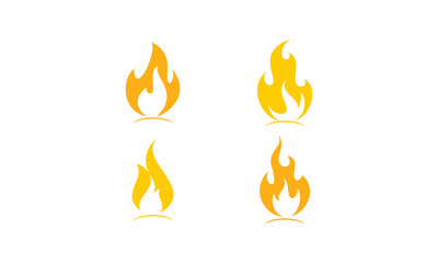 Hot fire set template vector